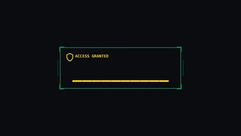 Log in Intro. Futuristic system authorization interface with loading bar Stock Footage 342591570