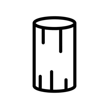 Log line icon isolated on white background. Black flat thin icon on modern .. Stock Illustration