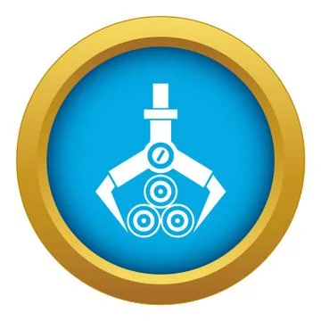 Log loader icon blue vector isolated Stock Illustration