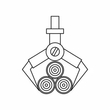 Log loader icon, outline style Stock Illustration