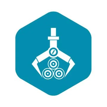 Log loader icon in simple style Illustrazione stock