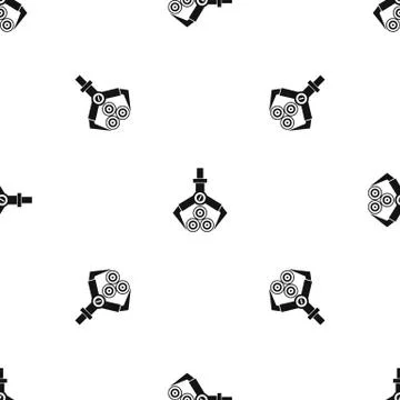 Log loader pattern seamless black Stock Illustration