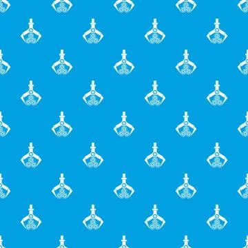 Log loader pattern seamless blue Stock Illustration