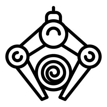 Log material paper icon, outline style 스톡 일러스트