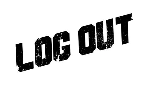 Log Out rubber stamp Stock Illustration