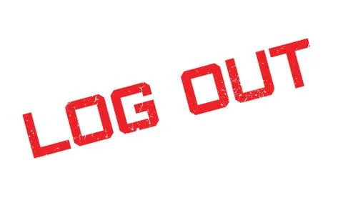 Log Out rubber stamp Illustrazione stock