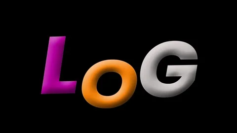 Log Out text Celebration Animation Title Stock Footage 265414054