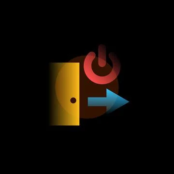 Log out. Vector icon in gradient style Stock Illustration