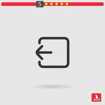 Log out vector icon Illustrazione stock