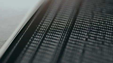 Log output from system diagnostic tool showing hardware detection information Stock Footage 329284120