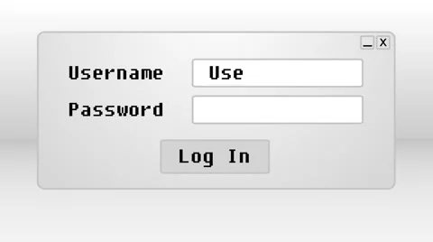 Log In page Stockbeeldmateriaal 1554038