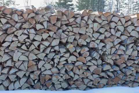 Log pile. Foto stock