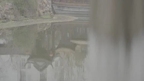 Log Profile Building Reflection Water China 動画素材 337243600