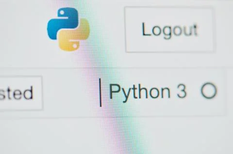 Log in Python 3 platform 写真素材