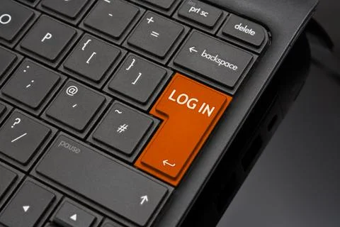 Log in return key Stock Photos