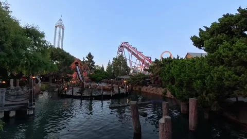 Log Ride Splashdown Knott’s Berry Farm Stock Footage 312708631