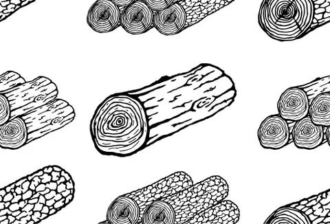Log seamless pattern. Stock Illustration