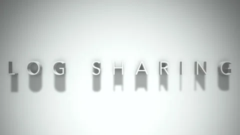 Log Sharing 3D title animation with shadows on a white background Vídeos de archivo 296707414