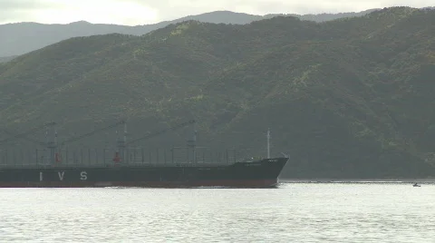 Log ship 2 Stock Footage 588932