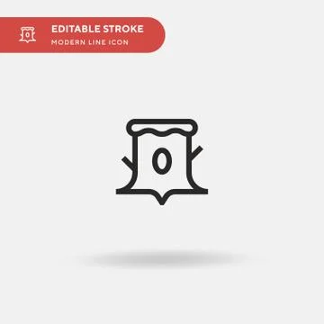Log Simple vector icon. Illustration symbol design template for web mobile UI Stock Illustration