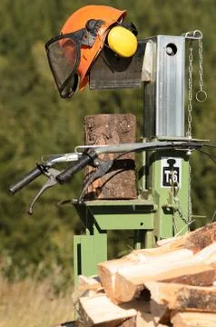 Log splitter Stock Photos