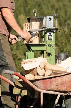 Log splitter Stock Photos