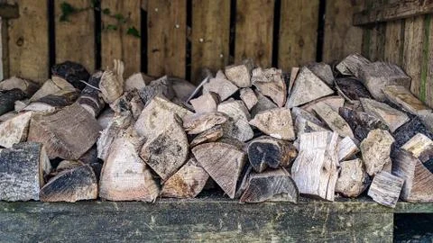 Log Storage Stacks Stock Photos