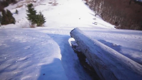 The log in Transcarpathia mountains Video stock 84700902