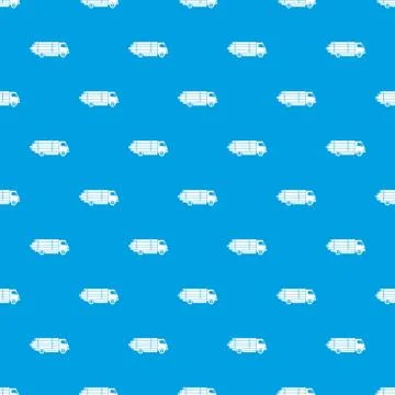 Log truck with the pile of logs pattern seamless blue Illustrazione stock