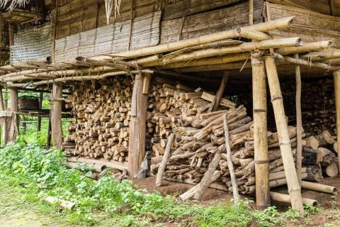 Log under house Stock Photos