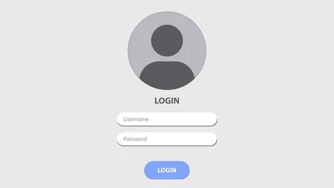 Log user interface, Login page, users typing passwords navigate, login acce.. Stock-Illustration