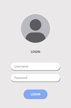 Log user interface, Mobile Login page, users typing passwords navigate, log.. Stock Illustration