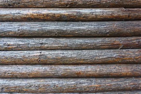 Log wall Stock Photos