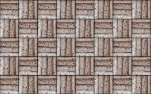 Log wall texture pattern intertwined background eco base background site post Foto stock