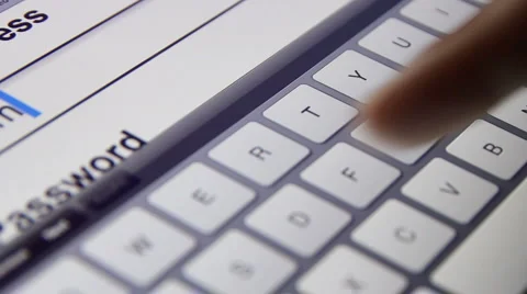 Log into website using Virtual Keyboard. (2) Stock Footage 2975560
