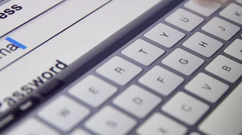 Log into website using Virtual Keyboard. (1) Stock Footage 2975570