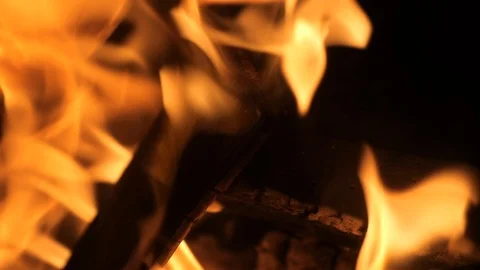 Log wood burner Vídeo Stock 123820840