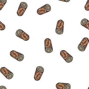 Log wood timber vector seamless pattern Stock Illustration