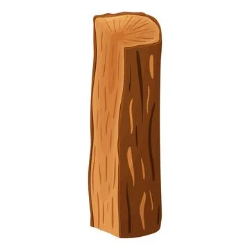 A log, a wooden material, a log in a section. Stock Illustration