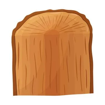 A log, a wooden material, a log in a section. Stock Illustration