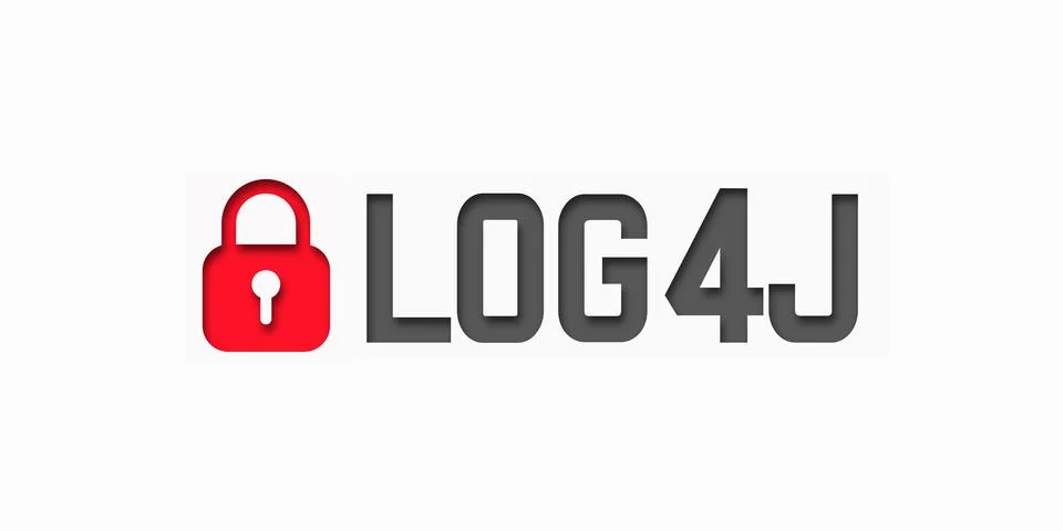 Log4J security vulnerability. Log4Shell. Paper cut illustration. The danger o Stock Illustration