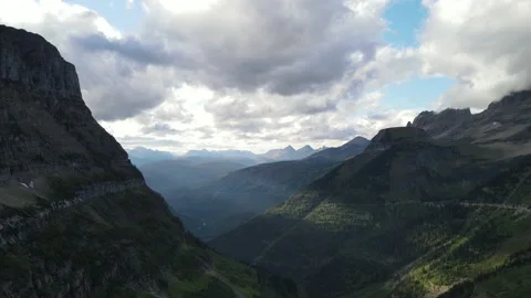 Logan Pass Going To The Sun Road in Glacier National Park P4 of 6 Stock Footage 160066430