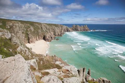 Logan Rock, Treen, Cornwall Stock Photos