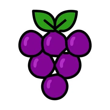 Loganberry icon. Vector illustration of a bunch of loganberries. Stock Illustration