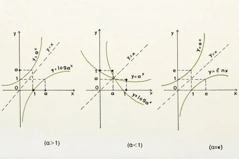 Logarithmic graph Stock Photos
