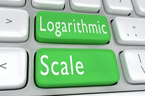 Logarithmic Scale concept Ilustración de archivo