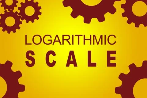 Logarithmic Scale concept Ilustración de archivo