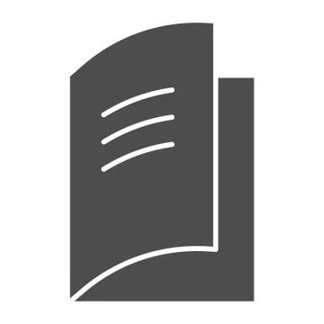 Logbook solid icon. Paper diary or daybook silhouette symbol, glyph style 스톡 일러스트
