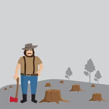 Logger man. Stock Illustration