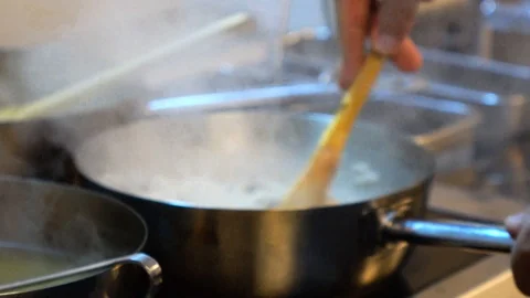 Loggia 01yeni cooking risotto at a restaurant Stock Footage 100039061